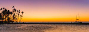 anaehoomalu bay beach sunset